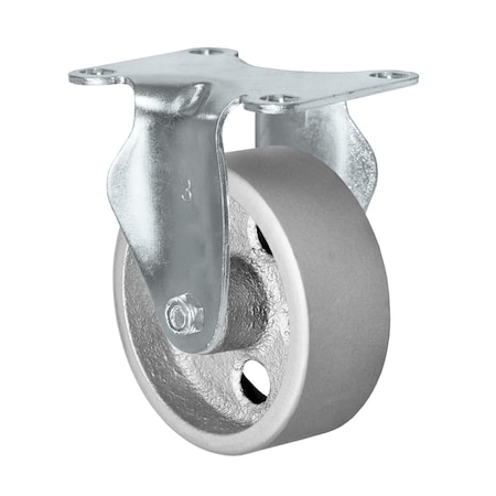 Casterhq 5"x1.25" Light Duty Semi-Steel Wheel, Rigid Caster, 300 lb capacit LDRSTL5X125